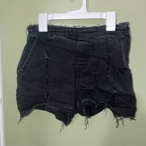 vintage black denim shorts